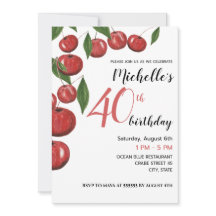 スウィートさくらんぼウォーターカラーイラストレーション誕生日