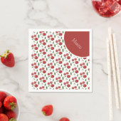 スウィートさくらんぼウォーターカラーイラストレーション スタンダードカクテルナプキン (インサイチュ)