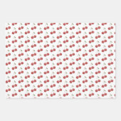 スウィートさくらんぼウォーターカラーイラストレーション ラッピングペーパーシート (正面3)