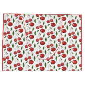 スウィートさくらんぼウォーターカラーイラストレーション ラージペーパーバッグ (裏面)