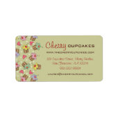 スウィートさくらんぼカップケーキ菓子ベーカリーかわいい ラベル (正面)