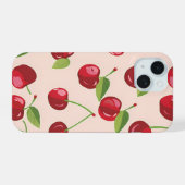 スウィートさくらんぼディライト iPhone 15ケース (裏面横)
