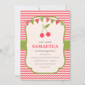 スウィートさくらんぼバースデーパーティー 招待状 (正面)