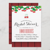 スウィートさくらんぼピクニックブライダルシャワー 招待状 (正面/裏面)