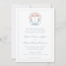 スウィートさくらんぼブロッサムクレスト |モノグラム結婚ズ 招待状