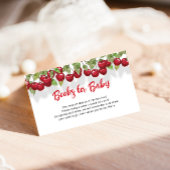 スウィートさくらんぼベビーシャワー予約リクエスト エンクロージャーカード