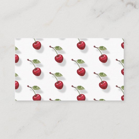 スウィートさくらんぼベビーシャワー予約リクエスト エンクロージャーカード (裏面)