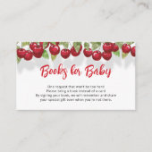 スウィートさくらんぼベビーシャワー予約リクエスト エンクロージャーカード (正面)