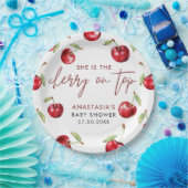 スウィートさくらんぼベビーシャワー ペーパープレート (パーティー)