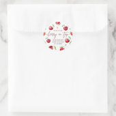 スウィートさくらんぼベビーシャワー ラウンドシール (バッグ)