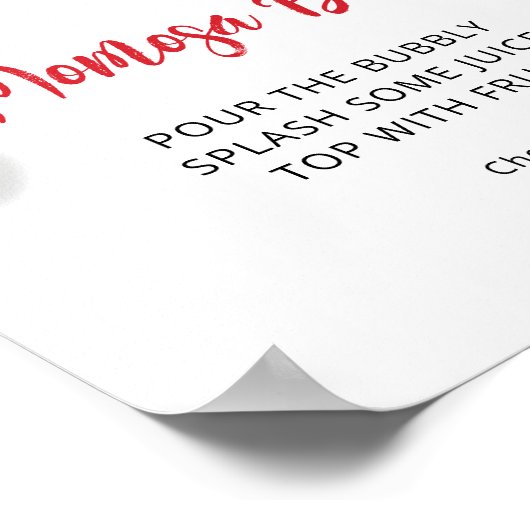 スウィートさくらんぼ桃佐バーベビーシャワーポスター ポスター (角)