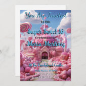 スウィートすごいキャンディランドスウィート16招待状 招待状 (正面/裏面)