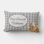 スウィートすごいゴールデンレトリバー装飾用クッション ランバークッション (正面)