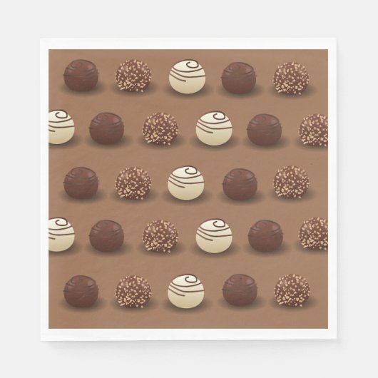 スウィートすごいチョコレートバースデーパーティー スタンダードランチョンナプキン (正面)