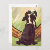 スウィートすごいヴィンテージベビーボストンテリア ポストカード (正面/裏面)