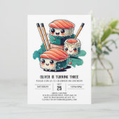 スウィートすし子供の誕生日 招待状 (スタンド正面)