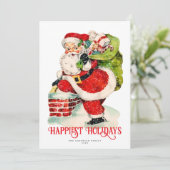 スウィートすてきサンタヴィンテージノンフォトホリデーカード (スタンド正面)