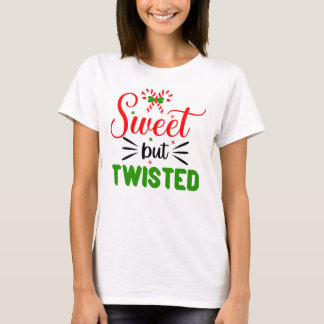 スウィートだけどちょっとねじれた面白いクリスマスTシャツ Tシャツ