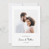 スウィートで遊び心あふれる | シンプルフォトウェディング 招待状 (正面)