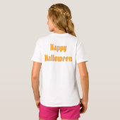 スウィートとおもしろい不気味こうもりハロウィーン Tシャツ (裏面フル)