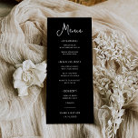 スウィートとブお洒落ラック | 結婚s メニュー<br><div class="desc">このシンプルとダッスタイリッシュク・ブラックのメ結婚ニュー・カードはお洒落、ヴィンテージスタイルのホワイト・スクリプトタイポグラフィを備えている。スターターや前菜、ファーストコース、メインコースや玄関、デザートのディナーの選択肢を追加。まエレガントだ、クラシックのミニマルな外観はユニーク、結婚式のレセプションやリハーサルのディナー、ブライダルシャワーやカップルのシャワーのフードの提供に最適である。</div>