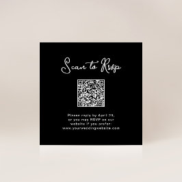 スウィートとブお洒落ラック | QRコード付きRSVP エンクロージャーカード