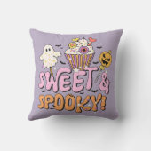 スウィートと不気味幽霊とカボチャのハロウィーン クッション (裏面)