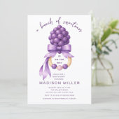 スウィートな新生児の到来をお祝いしよう グレープベイビーシャワーの招待状 招待状 (スタンド正面)