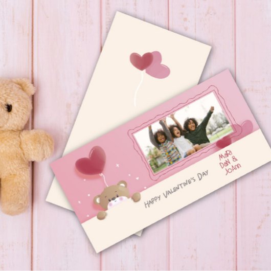 スウィートな風景バレンタイン家族写真カード シーズンカード