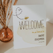 スウィートのまわりにウェルカムベビーシャワー 台座サイン