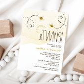 スウィートのまわりにツインズベビーシャワー 招待状