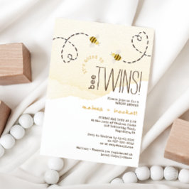 スウィートのまわりにツインズベビーシャワー 招待状