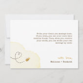 スウィートのまわりにベビーシャワー水平 サンキューカード (裏面)