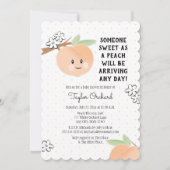 スウィートアアアアアアピーチベビーシャワー招待状 案内状 (正面)
