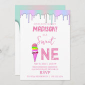 スウィートアイスクリームのレインボーカラー、招待状 招待状 (正面/裏面)