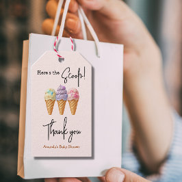 スウィートアイスクリームサマーここスクープ赤ちゃんシャワー ギフトタグ