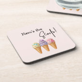 スウィートアイスクリームサマーここスクープ赤ちゃんシャワー コースター (左側)