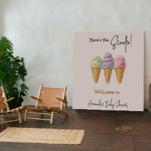 スウィートアイスクリームサマーここスクープ赤ちゃんシャワー