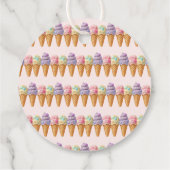 スウィートアイスクリームサマーここスクープ赤ちゃんシャワー フェイバータグ (裏面)