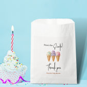 スウィートアイスクリームサマーここスクープ赤ちゃんシャワー フェイバーバッグ