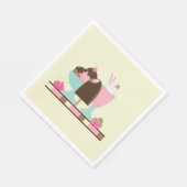 スウィートアイスクリームサンデ&ストロベリーフロート スタンダードランチョンナプキン (角)