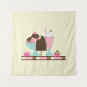 スウィートアイスクリームサンデ&ストロベリーフロート タペストリー (正面)
