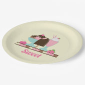 スウィートアイスクリームサンデ&ストロベリーフロート ペーパープレート (アングル)