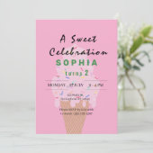 スウィートアイスクリーム誕生日 招待状 (スタンド正面)