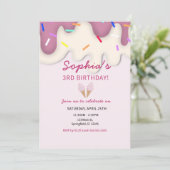 スウィートアイスクリーム誕生日 招待状 (スタンド正面)