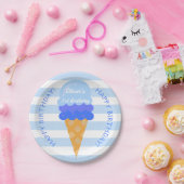 スウィートアイスクリーム1st誕生日パーティーブルーボーイ ペーパープレート (パーティー)