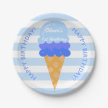 スウィートアイスクリーム1st誕生日パーティーブルーボーイ