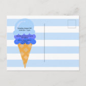 スウィートアイスクリーム1st誕生日パーティーブルーボーイ ポストカード (裏面)