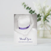 スウィートアイルブルーサッシュブライダルシャワーサンキュー ポストカード (スタンド正面)