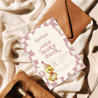 スウィートアクリングルクリングルワンバースデーパーティの招待状 招待状